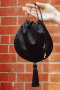 Tassel Pochette in Black