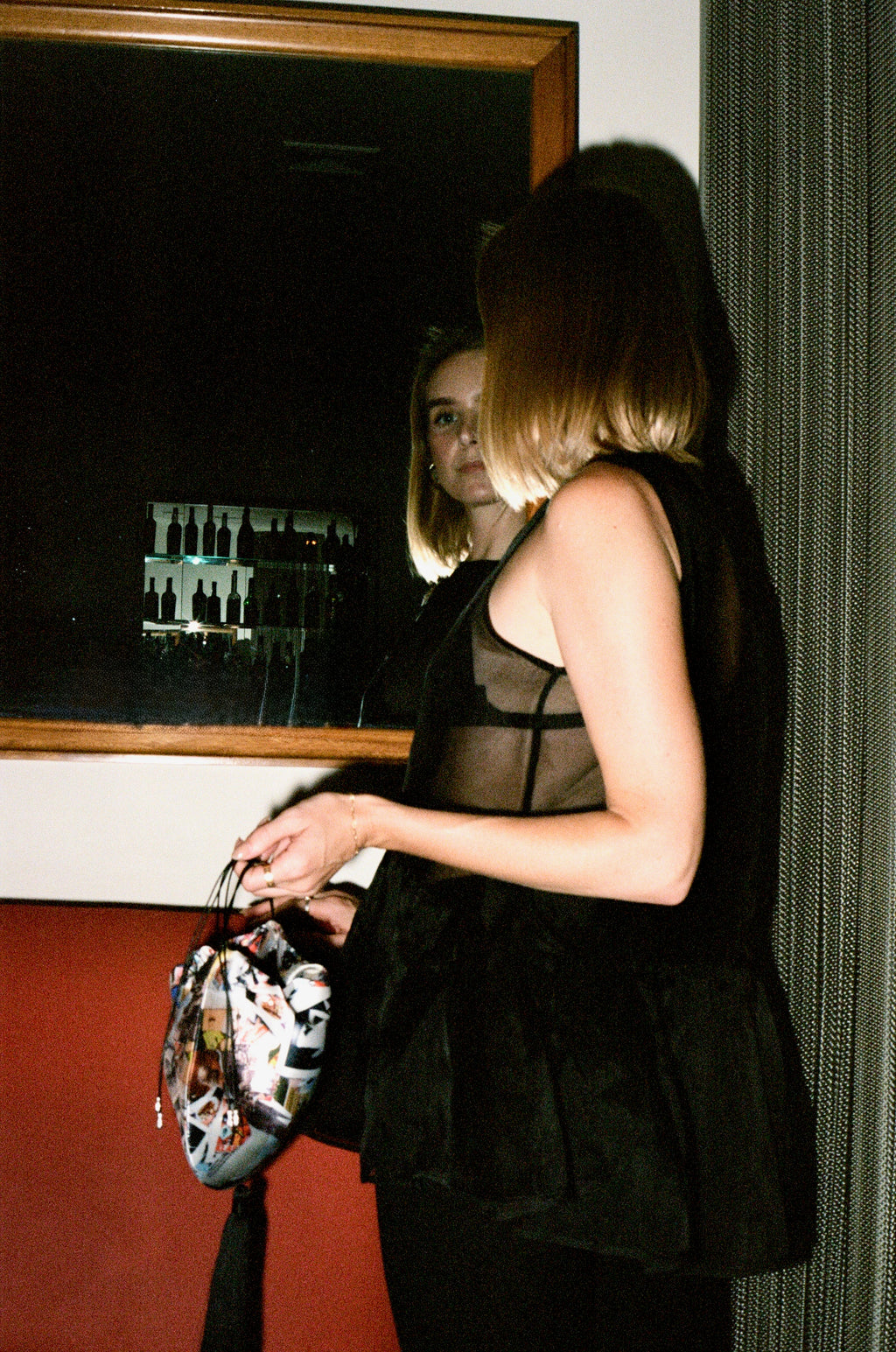 Jumbo Tassel Pochette in Newsprint