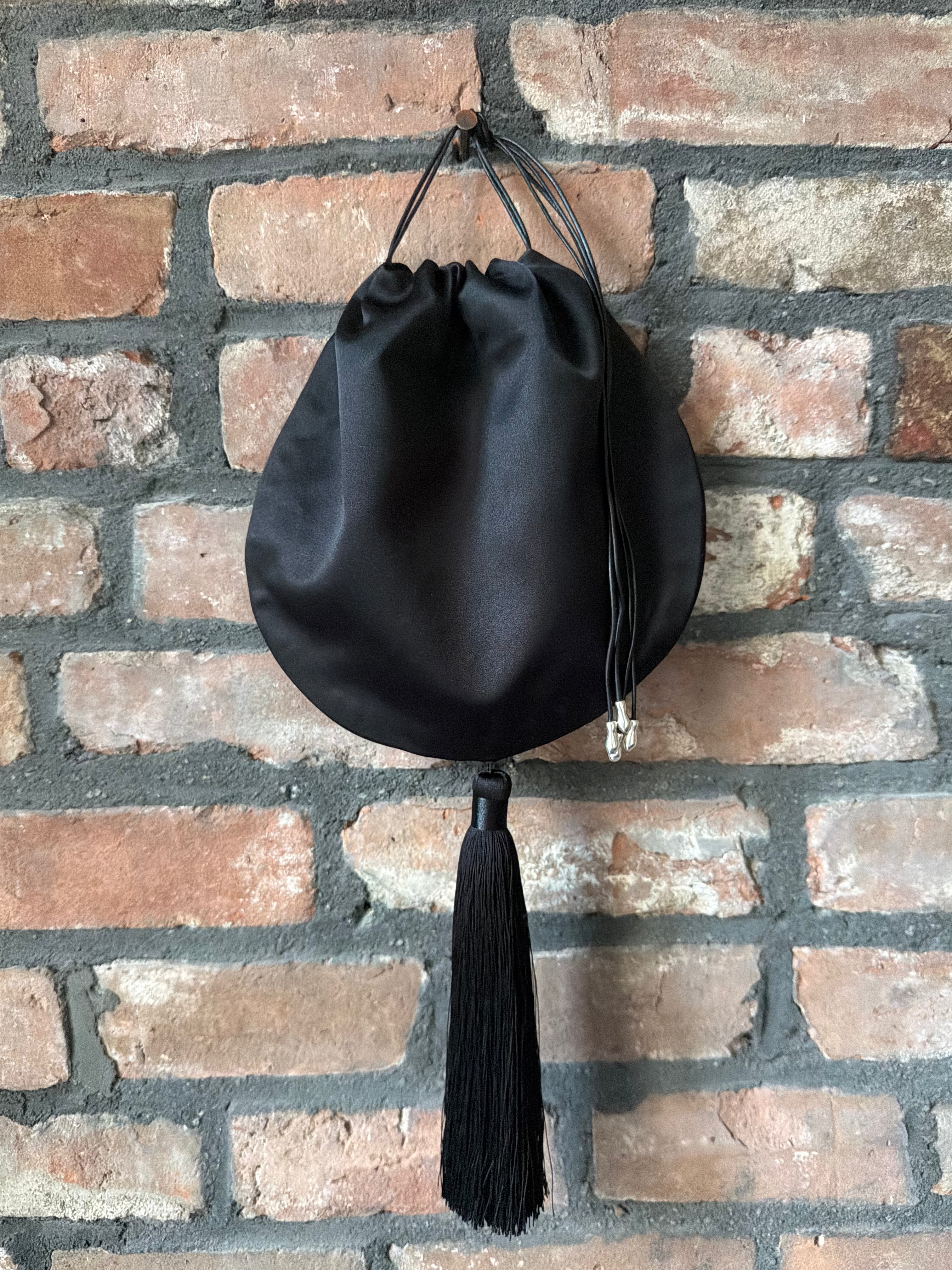 Jumbo Tassel Pochette in Black