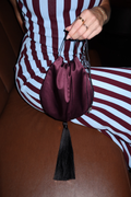 Jumbo Tassel Pochette in Aubergine