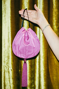 Jumbo Tassel Pochette in Lilac Moiré